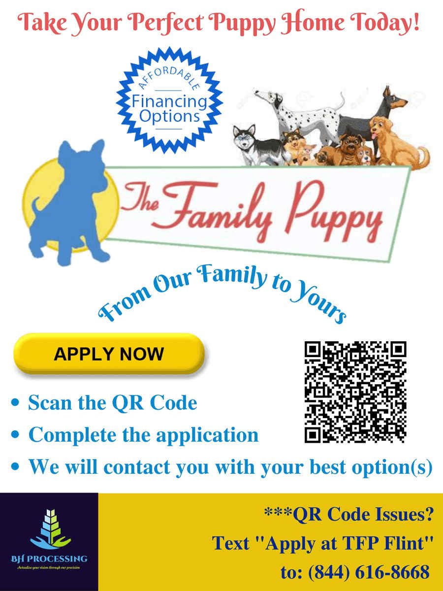 Financing for The Family Puppy in Flint, Michigan.